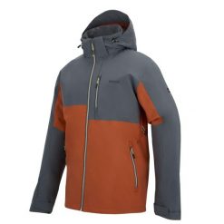 Męska wodoodporna kurtka turystyczna Bosfield Panelled z kapturem. Brązowe kurtki Regatta, m, bez wzorów, z materiału, z kapturem. Za 429.99 zł.