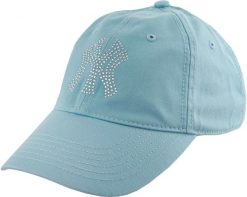 Czapka z daszkiem Ny Diamonds - lodowy błękit. Niebieskie czapki z daszkiem New Era, na jesień, bez wzorów, z bawełny. Za 171.99 zł.