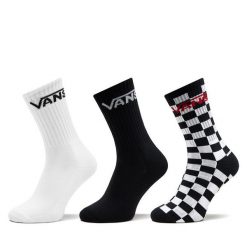 Zestaw 3 par wysokich skarpet męskich Vans. Czarne skarpety Vans, bez wzorów. Za 99.99 zł.