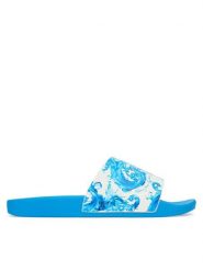 Versace Jeans Couture Klapki 80YA3SQ4 ZS365 R75 Niebieski. Niebieskie klapki Versace Jeans Couture, z jeansu. Za 359.99 zł.