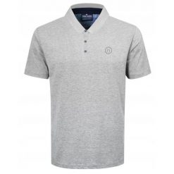 Koszulka Polo - Męska - Pako Jeans - Popielata. Szare koszulki polo Pako Jeans, l, bez wzorów, z bawełny, bez kołnierzyka, bez ramiączek. Za 115.00 zł.