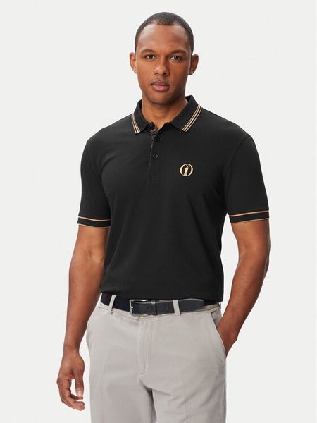 BOSS Polo Paddy_The_Open-26 50566997 Czarny Regular Fit. Czarne koszulki polo Boss, l, bez wzorów, z syntetyku, bez kołnierzyka, bez ramiączek. Za 549.99 zł.