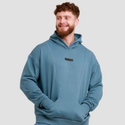 Bluza męska fitness z kapturem niebieska Unity. Niebieskie bluzy z kapturem GYMBEAM, l, bez wzorów, z bawełny, z kapturem. Za 122.90 zł.