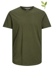 Jack & Jones Koszulka "Basher" w kolorze khaki rozmiar: M. Brązowe bezrękawniki Jack & Jones, m, bez wzorów, z bawełny, bez kołnierzyka, bez ramiączek. Za 30.92 zł.