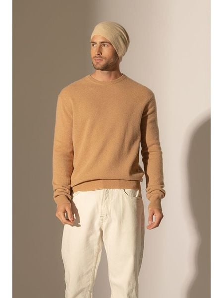 Perfect Cashmere Kaszmirowy sweter "Blake" w kolorze jasnobrązowym rozmiar: M. Brązowe swetry nierozpinane Perfect Cashmere, m, bez wzorów, z kaszmiru, bez kołnierzyka, bez ramiączek. Za 426.99 zł.