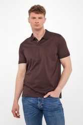 Polo męskie z merceryzowanej bawełny KARL LAGERFELD. Koszulki polo sportowe KARL LAGERFELD, m, bez wzorów, z bawełny, bez kołnierzyka, bez ramiączek. Za 579.00 zł.