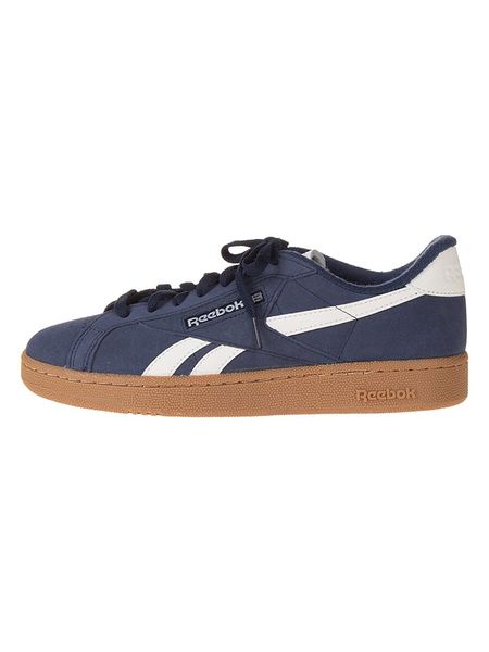 Reebok Skórzane sneakersy "Club C Grounds" w kolorze granatowo-kremowym rozmiar: 43. Brązowe buty sportowe casual Reebok, bez wzorów, bez zapięcia. Za 229.26 zł.