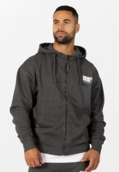 Classic Duże rozmiary Bluza z kapturem zapinana na suwak - Dark Szary Melange. Szare bluzy z kapturem GORILLA WEAR, m, bez wzorów, z bawełny, z kapturem. Za 382.00 zł.