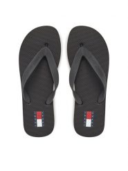 Tommy Jeans Japonki Tjm Beach Sandal EM0EM01560 Czarny. Czarne japonki Tommy Jeans, bez wzorów, z jeansu. Za 109.99 zł.