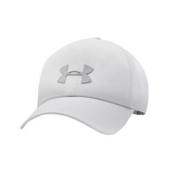 Czapka Under Armour Męska Blitzing Jasnoszara. Szare czapki z daszkiem Under Armour, bez wzorów, z materiału. Za 137.70 zł.