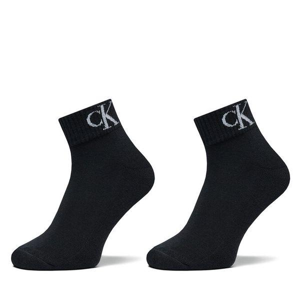 Skarpety krótkie Calvin Klein Jeans. Czarne skarpety Calvin Klein Jeans, bez wzorów, z jeansu. Za 59.99 zł.