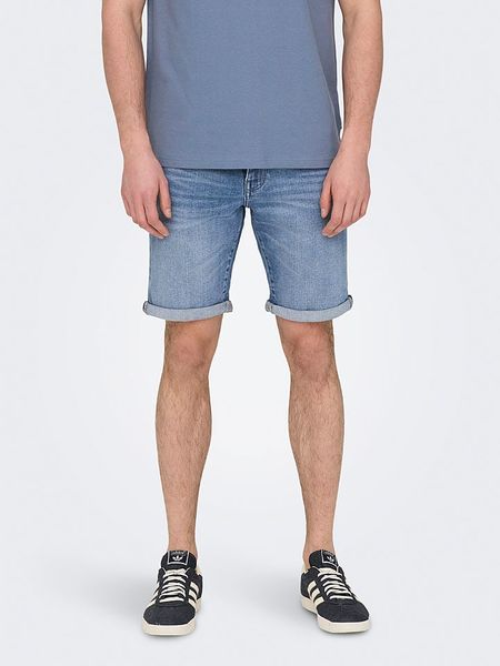 ONLY & SONS Szorty dżinsowe "Onsyply" w kolorze błękitnym rozmiar: XL. Niebieskie szorty Only & Sons, xl, bez wzorów, z jeansu, klasyczne. Za 96.14 zł.