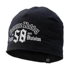 Czapka zimowa męska beanie EXTREME HOBBY 58 DIVISION. Czarne czapki zimowe EXTREME HOBBY, bez wzorów, z bawełny. Za 69.00 zł.