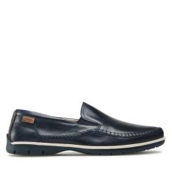 Półbuty Pikolinos. Niebieskie eleganckie półbuty Pikolinos, bez wzorów, bez obcasa, bez zapięcia. Za 409.99 zł.