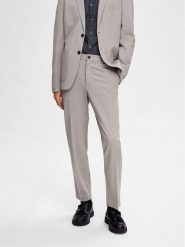 Selected Homme Spodnie garniturowe 16092485 Szary Slim Fit. Szare eleganckie spodnie Selected Homme, m, z syntetyku. Za 199.99 zł.
