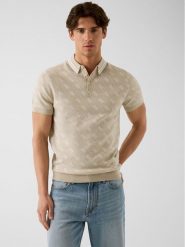 Guess Sweter 183052 Beżowy Classic Fit. Brązowe swetry rozpinane Guess, l, z aplikacjami, bez kołnierzyka, bez ramiączek. Za 394.99 zł.