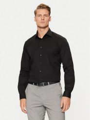Calvin Klein Koszula Poplin Stretch Regular Shirt K10K109509 Czarny Slim Fit. Czarne koszule CALVIN KLEIN, m, bez wzorów, z bawełny, bez kołnierzyka, bez ramiączek. Za 189.99 zł.