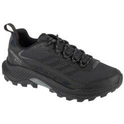 Buty trekkingowe męskie Merrell Speed Strike 2 Gtx. Czarne buty turystyczne Merrell, bez wzorów, z gumy, bez zapięcia. Za 583.00 zł.
