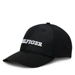 Czapka z daszkiem Tommy Hilfiger. Czarne czapki z daszkiem Tommy Hilfiger, bez wzorów. Za 99.99 zł.