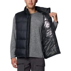 Kamizelka turystyczna męska Pike Lake II Vest. Czarne kamizelki sportowe Columbia, m, bez wzorów, z materiału, bez kaptura, trekkingowe. Za 551.00 zł.