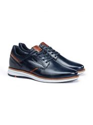 LLOYD Skórzane sneakersy "Kayor" w kolorze granatowym rozmiar: 42,5. Niebieskie botki sznurowane Lloyd, bez wzorów, ze skóry, bez obcasa, bez zapięcia. Za 308.80 zł.