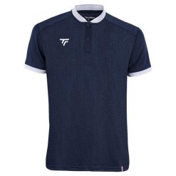 Polo Tecnifibre Team Tech. Niebieskie koszulki polo TECNIFIBRE, bez wzorów, bez kołnierzyka, bez ramiączek, tenisowe. Za 244.50 zł.