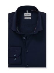 OLYMP Koszula "Level 5" - Body fit - w kolorze kobaltowym rozmiar: 44. Niebieskie koszule Olymp, bez wzorów, z bawełny, bez kołnierzyka, bez ramiączek. Za 148.61 zł.