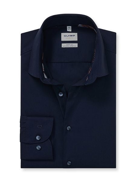 OLYMP Koszula "Level 5" - Body fit - w kolorze kobaltowym rozmiar: 44. Niebieskie koszule Olymp, bez wzorów, z bawełny, bez kołnierzyka, bez ramiączek. Za 148.61 zł.