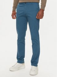 Sisley Chinosy 4AIHSF021 Niebieski Slim Fit. Niebieskie eleganckie spodnie Sisley, m, z bawełny. Za 139.99 zł.