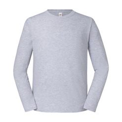 Męska Koszulka Z Długim Rękawem Iconic 195 Premium Heather. Szare bluzki z długim rękawem Fruit of the Loom, m, bez wzorów, bez kołnierzyka, bez ramiączek. Za 77.99 zł.