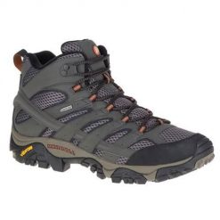 Buty Merrell Moab 3 Mid Gore-Tex do wędrówek. Brązowe buty trekkingowe Merrell, bez wzorów, z gore-texu, bez zapięcia. Za 789.00 zł.