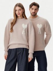 AMI Paris Sweter UKS025.KN0032 Różowy Regular Fit. Czerwone swetry rozpinane AMI PARIS, m, bez wzorów, z wełny, bez kołnierzyka, bez ramiączek. Za 2,099.00 zł.