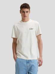 MESKA KOSZULKA LEE FLAG TEE NATURAL 112376394. T-shirty Lee, l, bez wzorów, bez kołnierzyka, bez ramiączek. Za 79.99 zł.