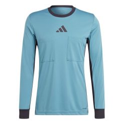 Dżersej z długim rękawem adidas Referee 24. Niebieskie bluzki z długim rękawem Adidas, s, bez wzorów, z dżerseju, bez kołnierzyka, bez ramiączek. W wyprzedaży za 189.90 zł.