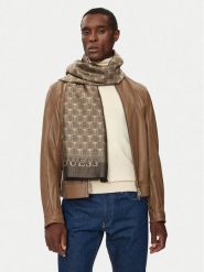 Guess Szalik AM9437 POL03 Beżowy. Brązowe szaliki Guess, z aplikacjami, z materiału. Za 329.99 zł.