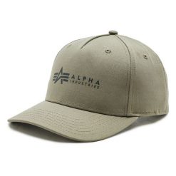 Czapka z daszkiem Alpha Industries. Zielone czapki z daszkiem Alpha Industries, bez wzorów. Za 79.99 zł.