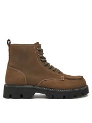 Blauer Kozaki F4RUSK03/LEP Brązowy. Brązowe kozaki Blauer, bez wzorów, z nubiku, bez obcasa, bez zapięcia. Za 769.99 zł.
