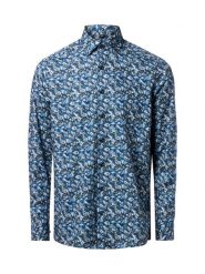 Finshley & Harding Koszula męska - Easy Care Mężczyźni Modern Fit Bawełna niebieski|biały|zielony wzorzysty, 45. Białe koszule Finshley & Harding, m, bez wzorów, z bawełny, bez kołnierzyka, bez ramiączek. Za 199.95 zł.