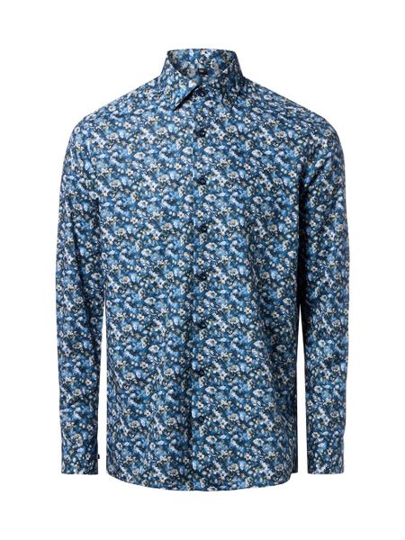 Finshley & Harding Koszula męska - Easy Care Mężczyźni Modern Fit Bawełna niebieski|biały|zielony wzorzysty, 45. Białe koszule Finshley & Harding, m, bez wzorów, z bawełny, bez kołnierzyka, bez ramiączek. Za 199.95 zł.