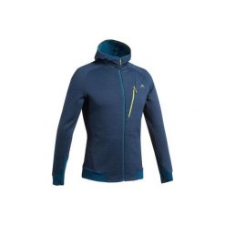 Polar turystyczny MH900 męski. Niebieskie bluzy z polaru QUECHUA, m, bez wzorów, z elastanu, bez kaptura. Za 99.99 zł.