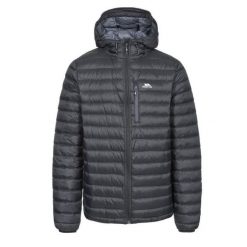 Kurtka Puchowa Męska Digby. Czarne kurtki Trespass, m, bez wzorów, z puchu, bez kaptura. Za 260.99 zł.