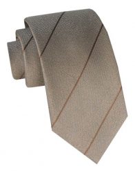 Klasyczny, Męski Krawat Alties - Beżowy, w Prążek. Brązowe krawaty i muchy Alties, bez wzorów, z tkaniny. Za 49.00 zł.