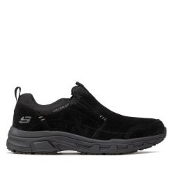 Trekkingi Skechers. Czarne buty trekkingowe Skechers, bez wzorów, bez zapięcia. Za 289.99 zł.
