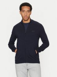 Guess Kardigan M5RR04 Z3KI1 Granatowy Regular Fit. Niebieskie swetry rozpinane Guess, l, z aplikacjami, z bawełny, bez kołnierzyka, bez ramiączek. Za 219.99 zł.