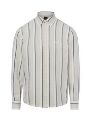 BOSS Orange koszula casual z lnem - Ricoplus Mężczyźni Regular Fit Bawełna szary, XXL. Pomarańczowe koszule BOSS Orange, m, bez wzorów, z bawełny, bez kołnierzyka, bez ramiączek. Za 329.95 zł.