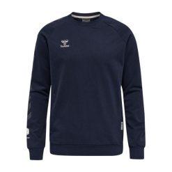 Bluza piłkarska męska Hummel Move Grid bawełniana. Niebieskie bluzy Hummel, m, bez wzorów, z bawełny, bez kaptura. W wyprzedaży za 208.50 zł.