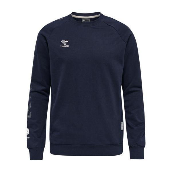 Bluza piłkarska męska Hummel Move Grid bawełniana. Niebieskie bluzy Hummel, m, bez wzorów, z bawełny, bez kaptura. W wyprzedaży za 208.50 zł.