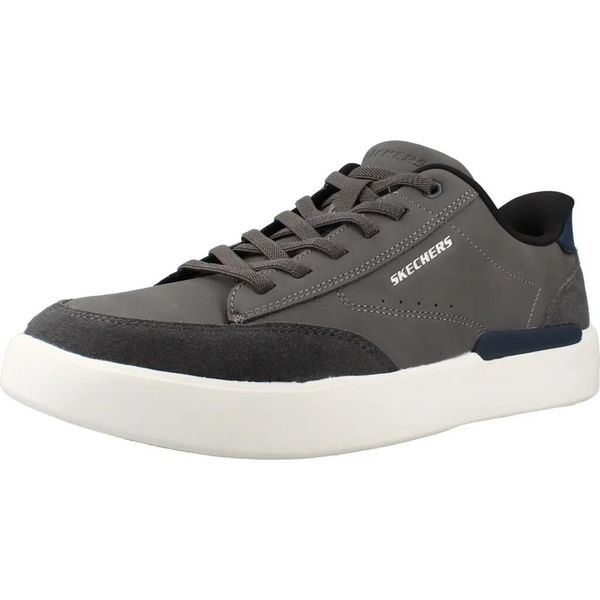 Buty SKECHERS SLIP-INS VERLOMA RADICAL Szary. Szare buty turystyczne Skechers, bez wzorów, ze skóry, bez zapięcia, na fitness i siłownię. Za 321.99 zł.