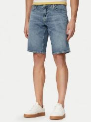 Guess Szorty jeansowe M6GD01 D0758 Niebieski jasny Regular Fit. Niebieskie szorty Guess, m, z aplikacjami, z bawełny. Za 394.99 zł.