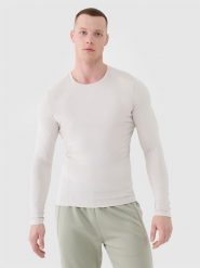 4F Longsleeve treningowy szybkoschnący męski - beżowy XL. Brązowe koszulki z długim rękawem 4F, m, bez wzorów, z dzianiny, bez ramiączek. W wyprzedaży za 79.99 zł.